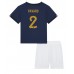Cheap France Benjamin Pavard #2 Home Football Kit Children World Cup 2022 Short Sleeve (+ pants)